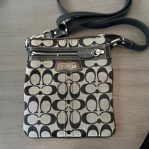 Black coach crossbody bag